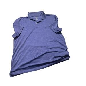 Nautica Men's Size XXL Navy Blue Polo Short Sleeve Wicking Polyester